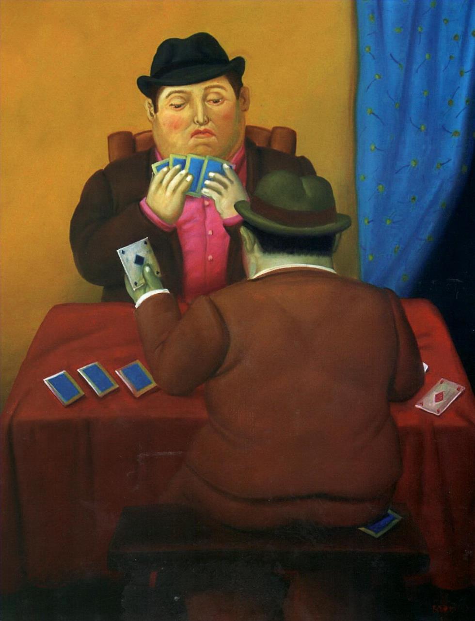 The Card Players Fernando Botero Oil Paintings